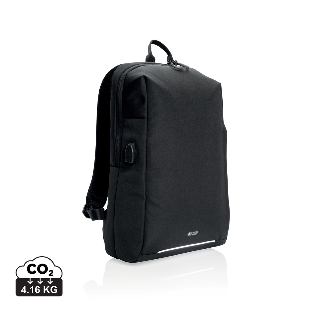 Swiss Peak Zaini zaino porta PC RFID USB A AWARE nero 15,6″