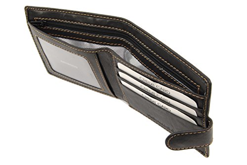 Ashwood Wallets 1222 portafoglio uomo nero in pelle