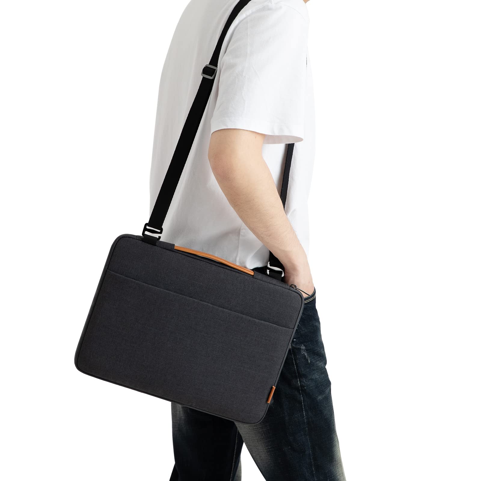 Domiso Laptop Sleeve 17,3 pollici custodia laptop Nero impermeabile