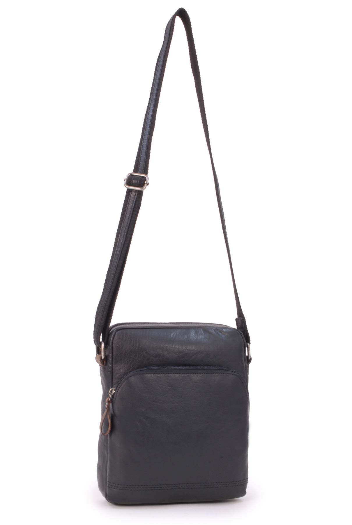 Ashwood Vera Pelle Vintage F-82 borsa messenger in pelle media