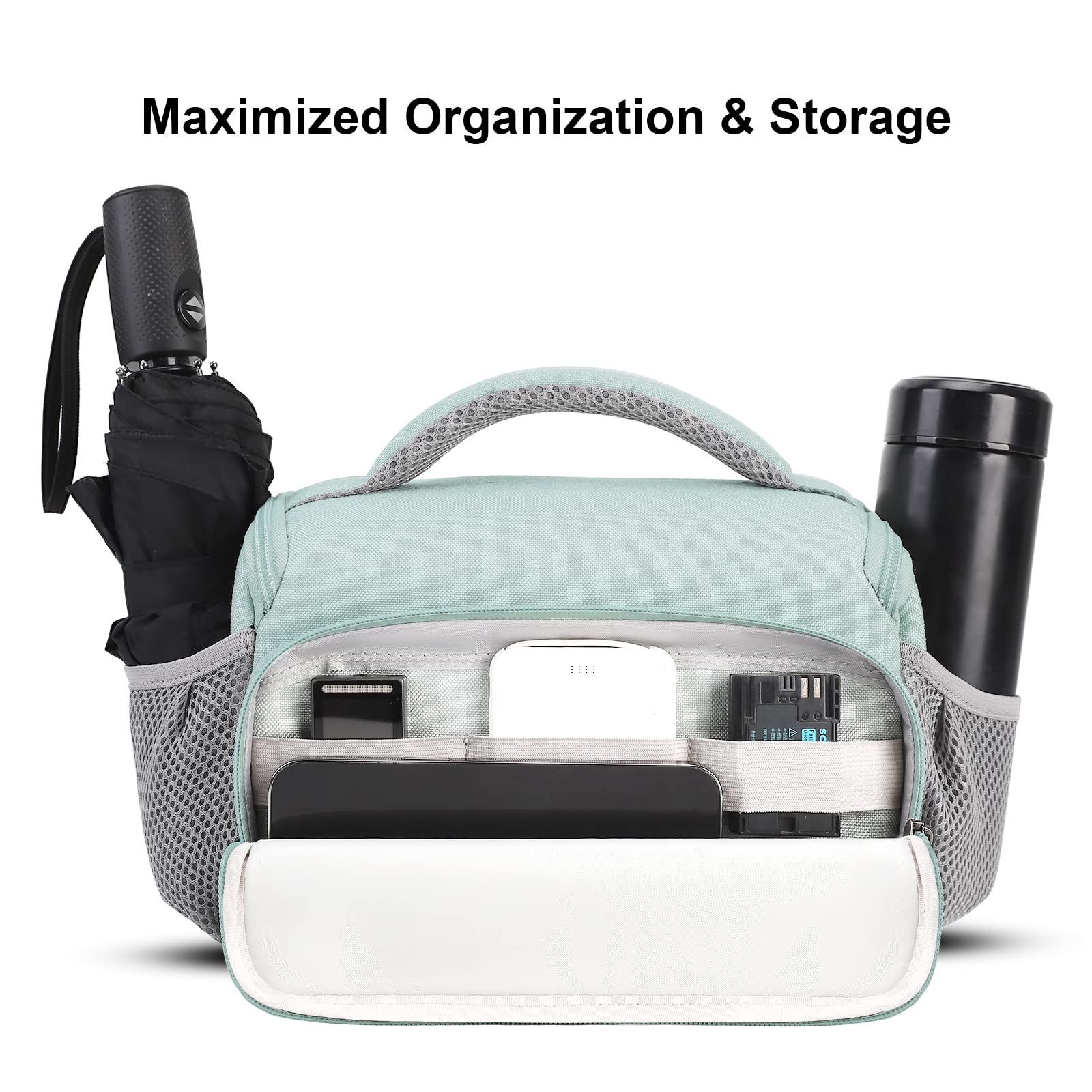 DOMISO DSLR Camera Bag borsa fotocamera verde menta impermeabile