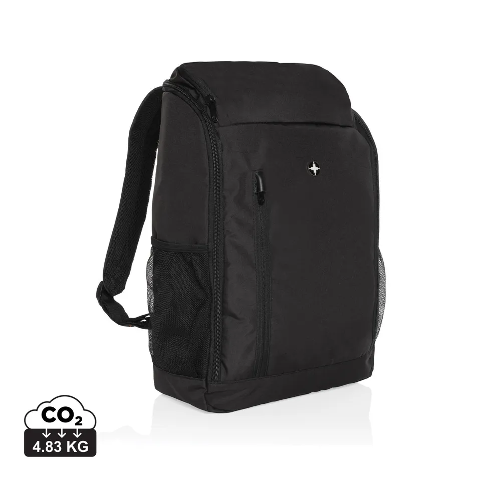 Swiss Peak Zaini Easy Access zaino PC 15,6″ nero riciclato