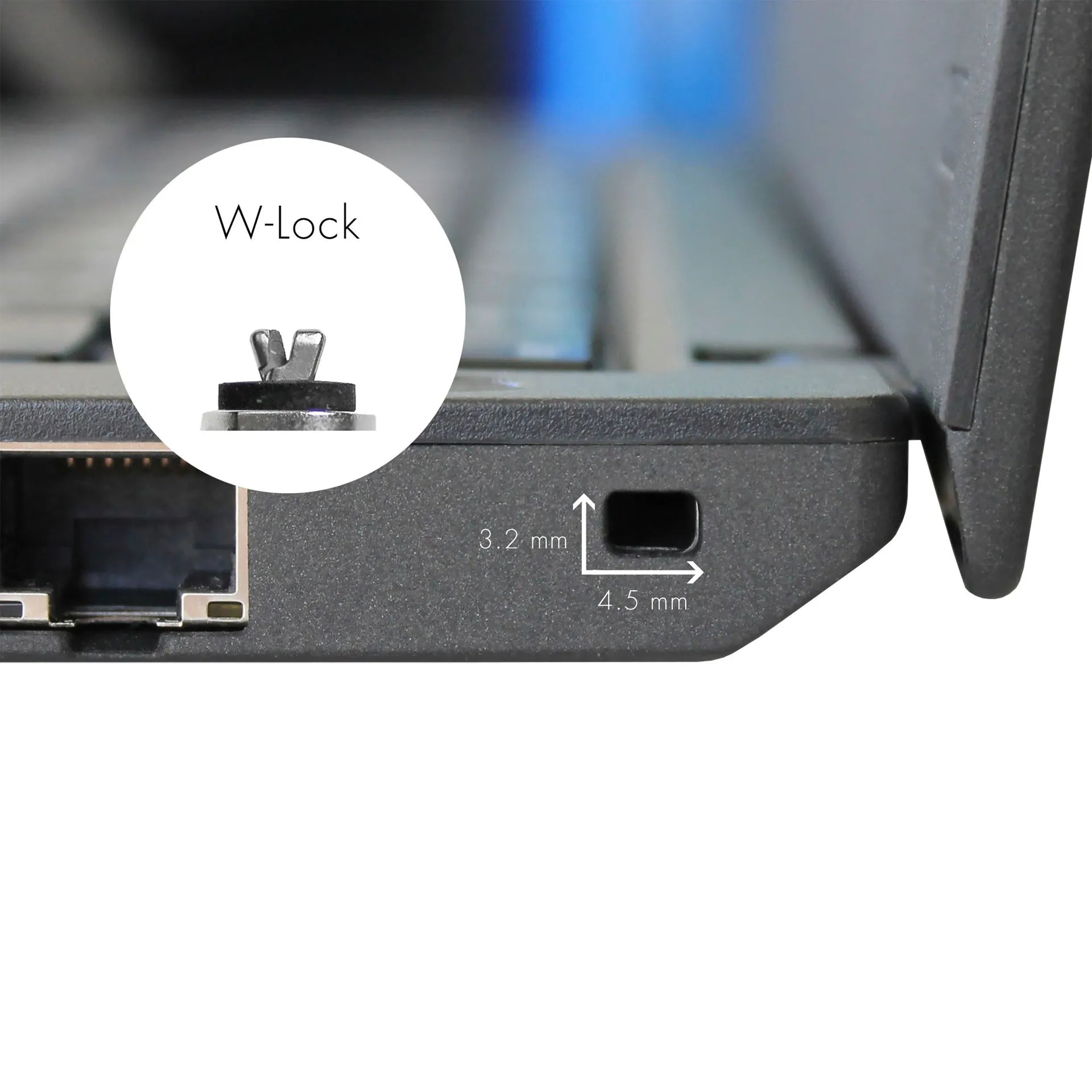 BASE XXO Security Locks Security Cable Wedge Lock Ultra Slim keyed 3.2x4.5mm slot cavo antifurto
