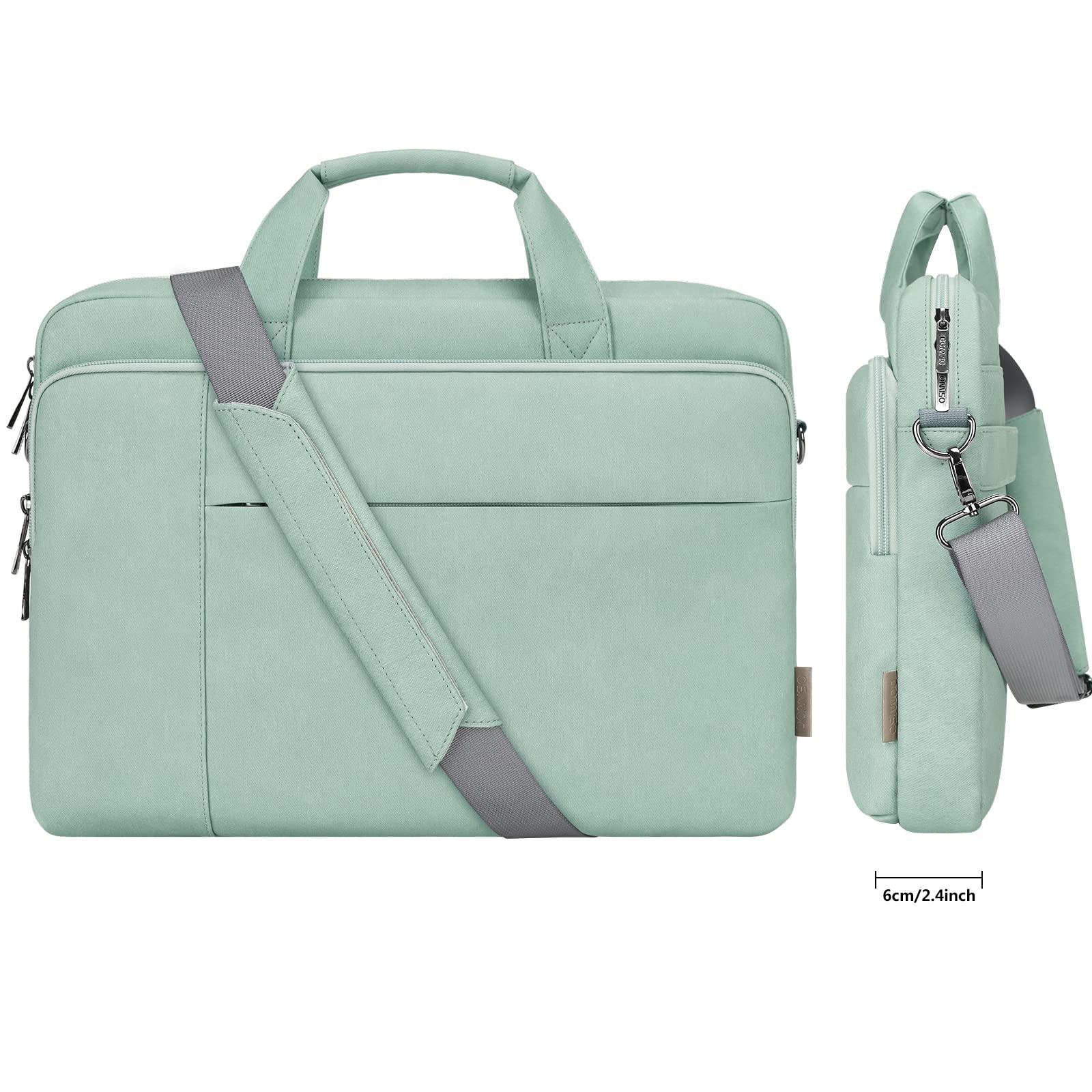 Domiso Laptop Briefcase 17,3 pollici borsa verde salvia impermeabile