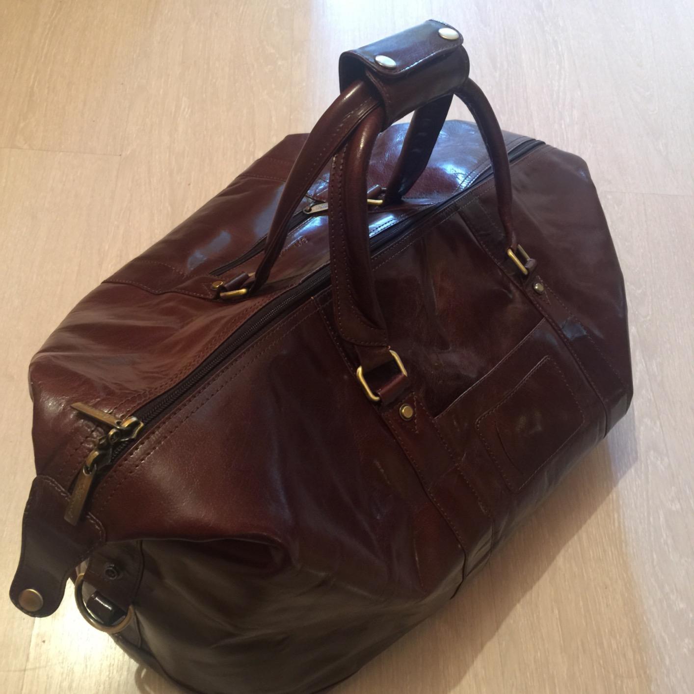 Ashwood Holdalls 2070 borsone da viaggio cognac marrone in pelle
