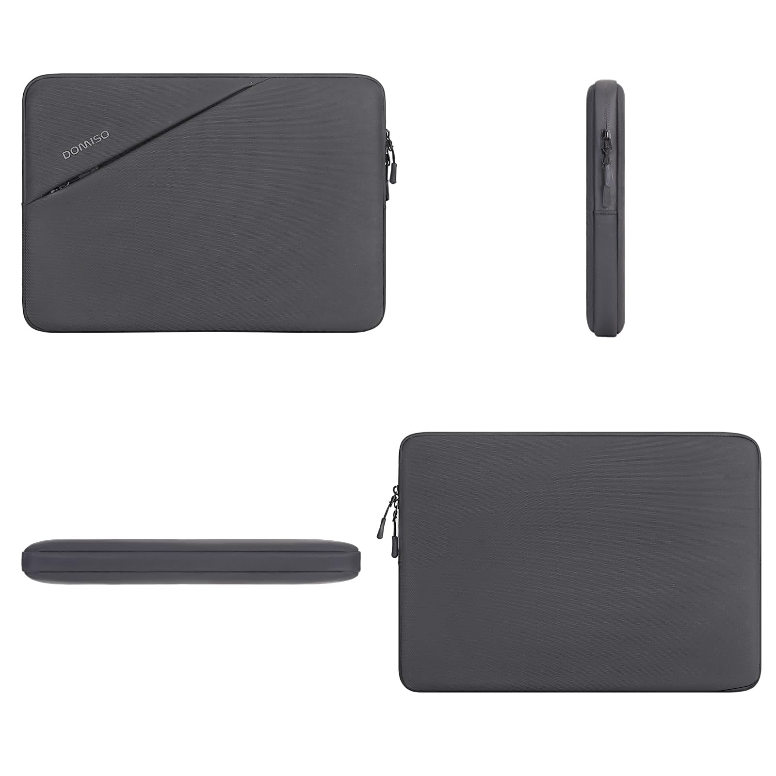 Domiso Laptop Sleeve 17,3 pollici custodia laptop nera impermeabile