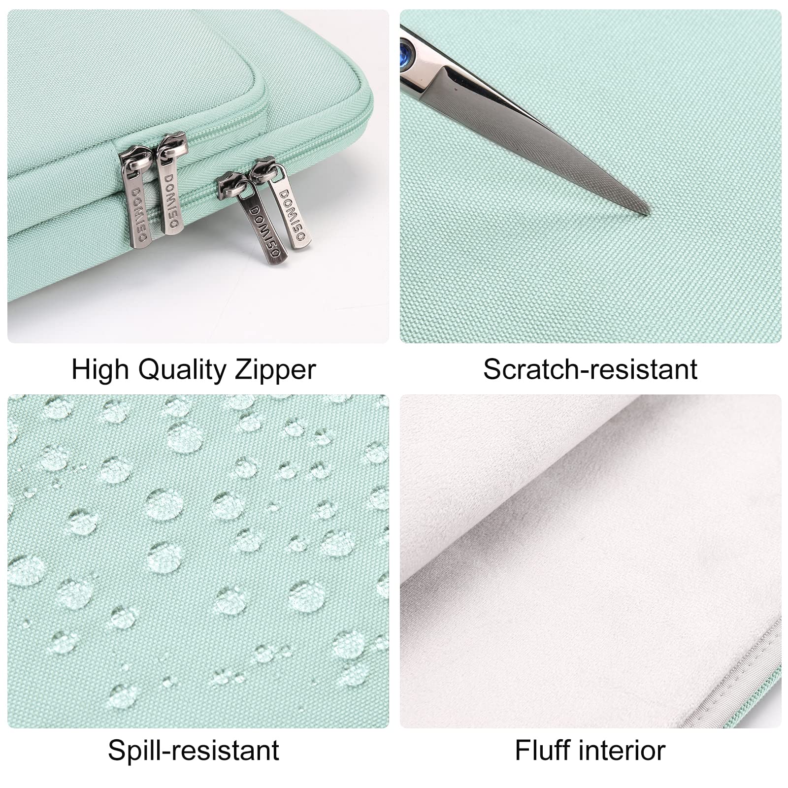 Domiso Laptop Sleeve custodia laptop 17,3" verde menta impermeabile