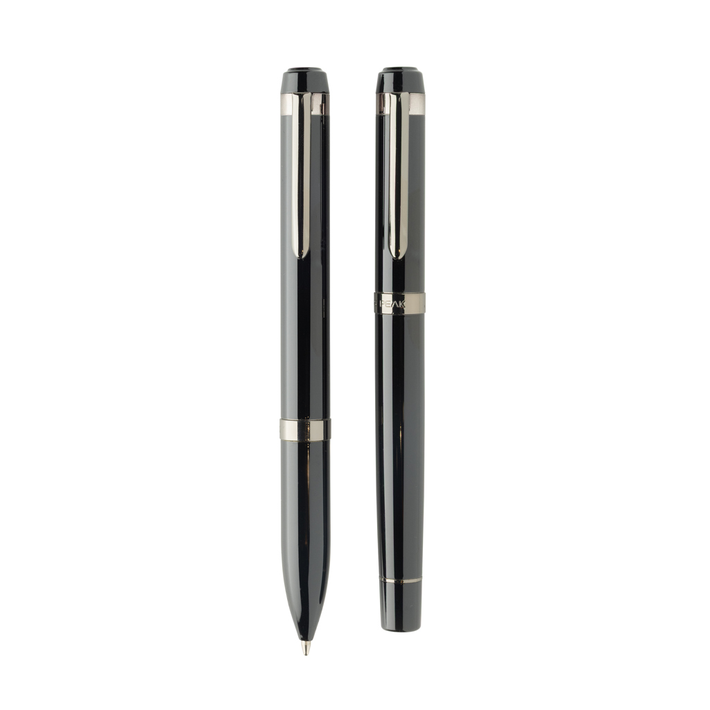 Swiss Peak Ufficio & Scrittura OSLO Deluxe set di penne in acciaio nero RCS