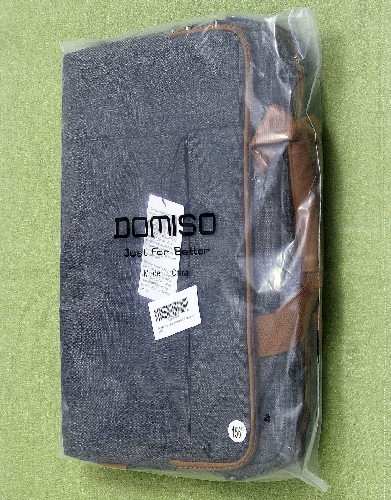 Domiso Laptop Briefcase 15,6 Pollici ventiquattrore laptop grigio scuro impermeabile