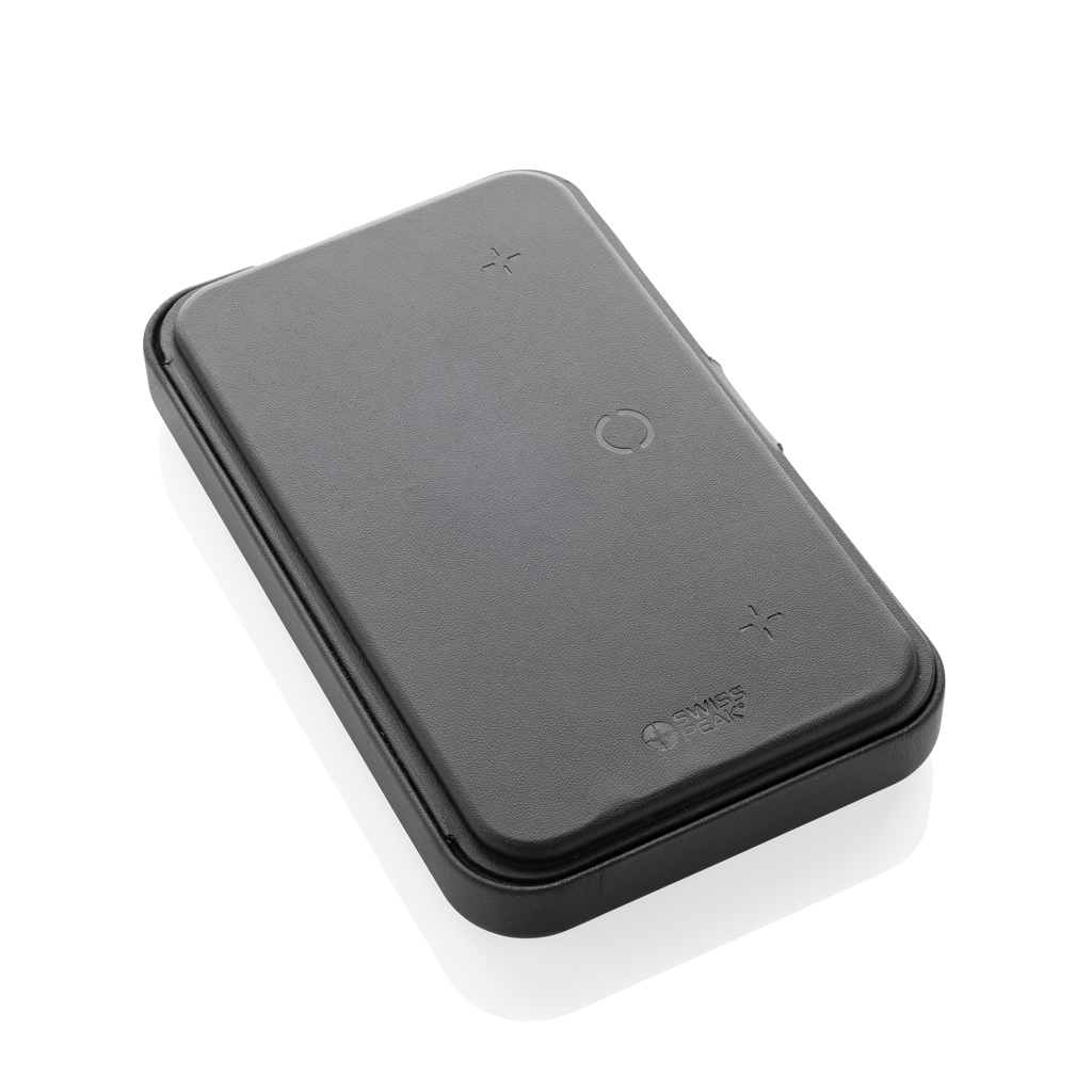 Swiss Peak Tech Custodia da viaggio con caricatore 3in1 rPU RCS nera 15W
