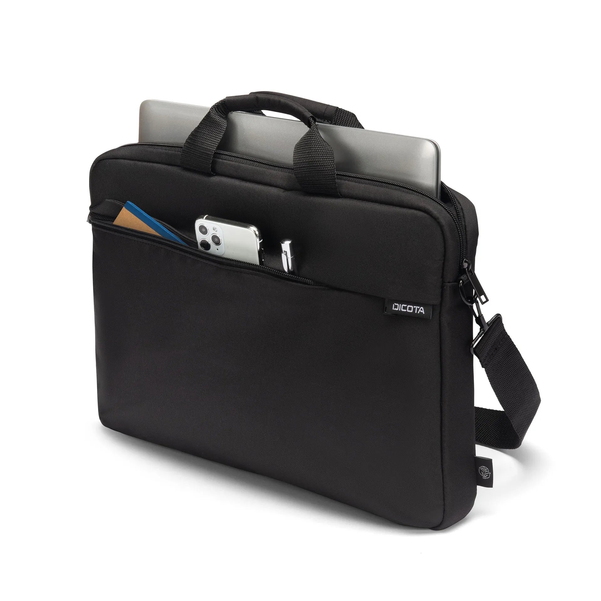 BASE XXO Laptop Bags Slim Case ONE 13-14.1 custodia laptop nera in PET riciclato
