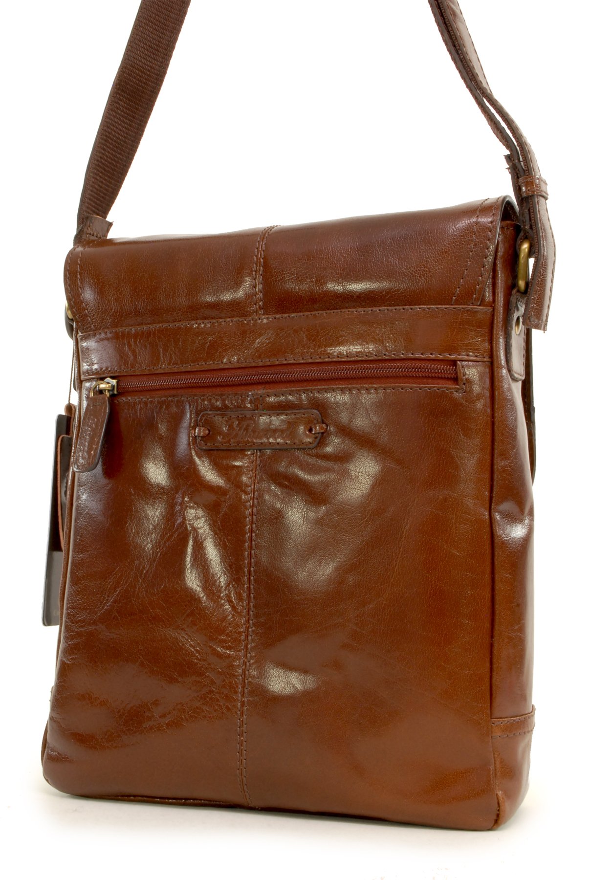 Ashwood Benjamin borsa messenger in pelle full grain