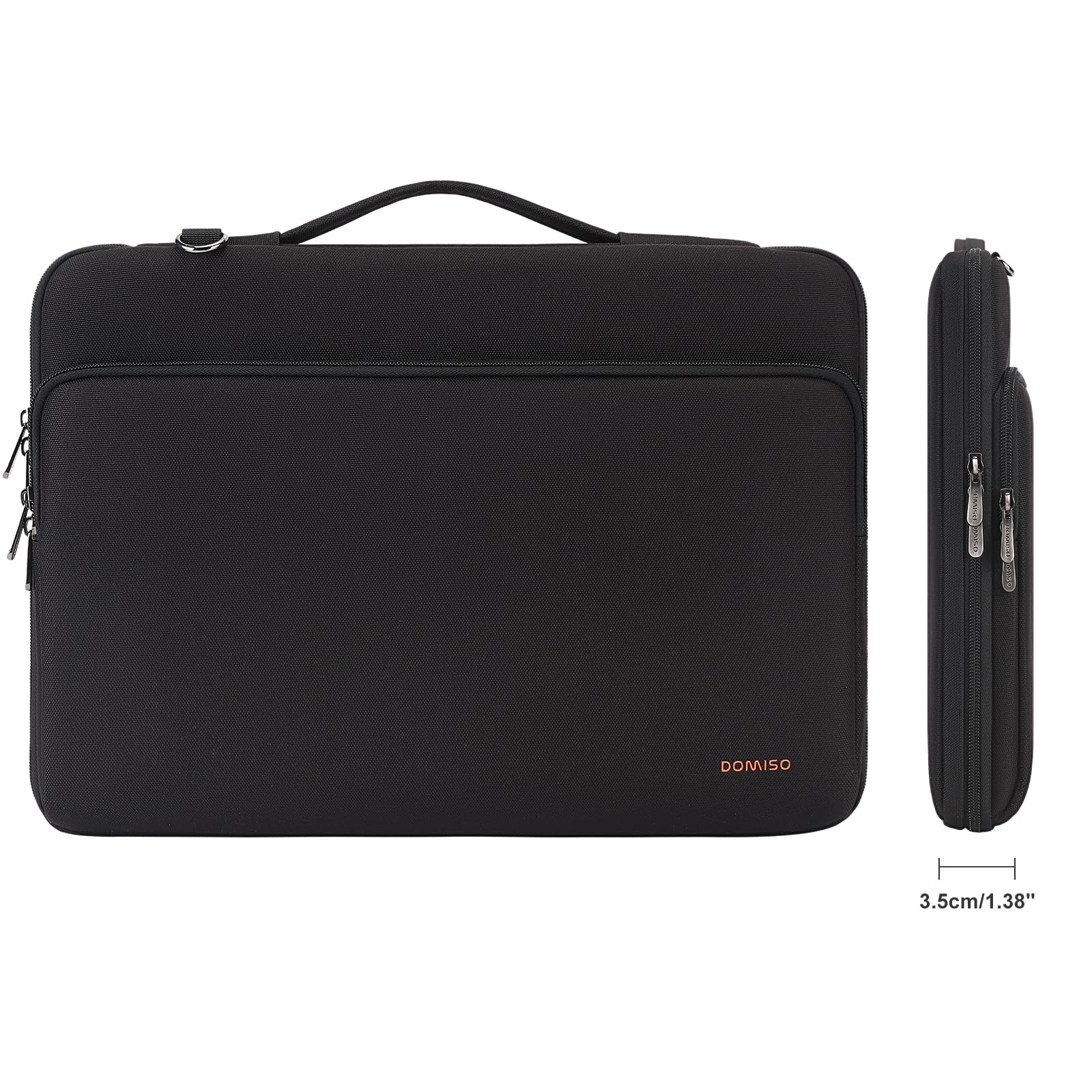 Domiso Laptop Sleeve 15,6 pollici custodia laptop nera impermeabile