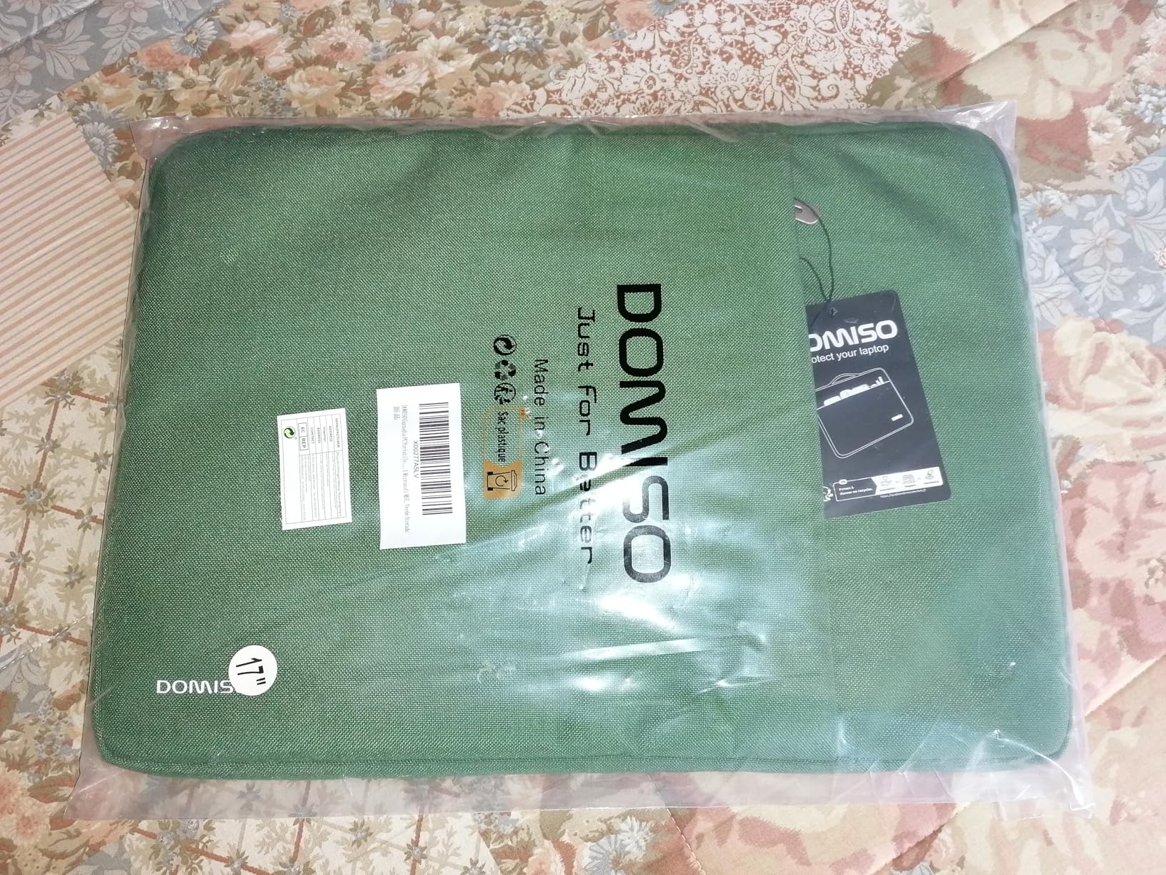 Domiso Laptop Sleeve 17,3" custodia laptop verde avocado impermeabile