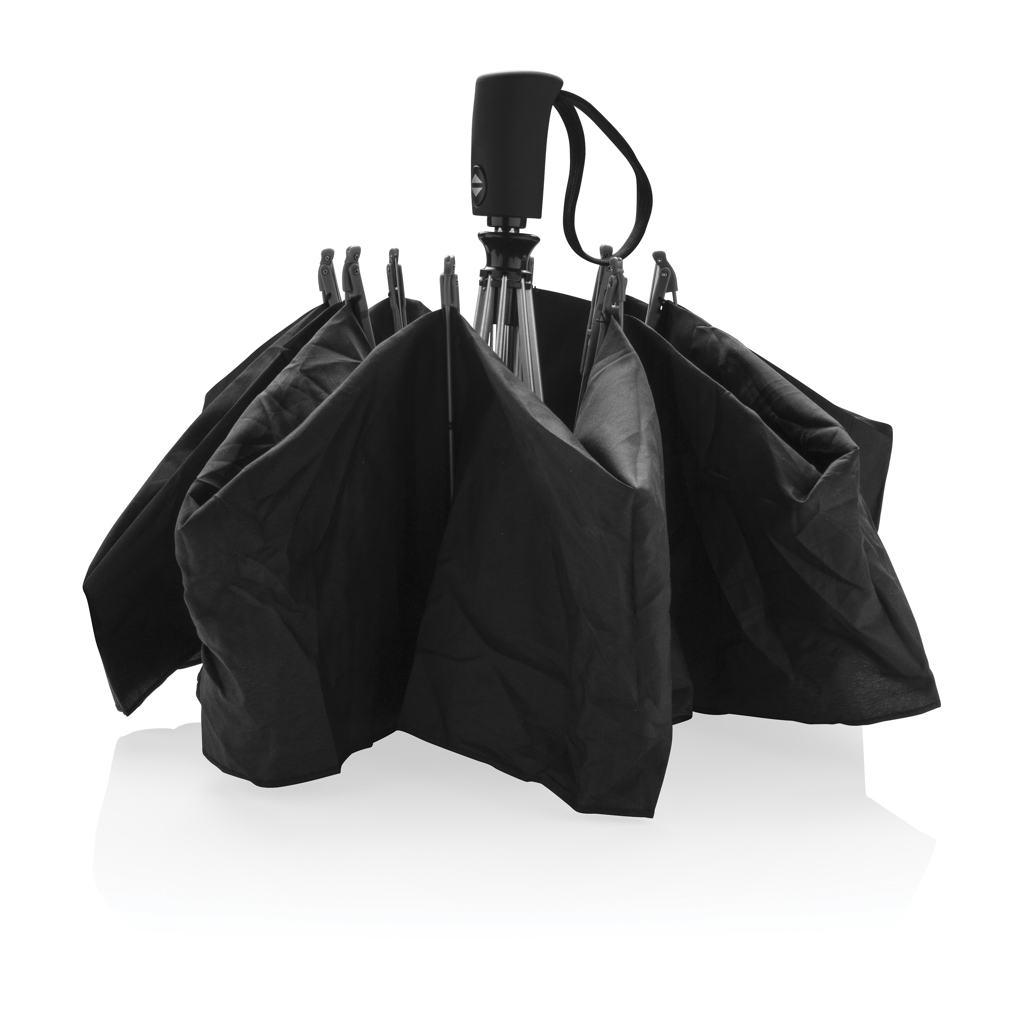 Swiss Peak Ombrelli AWARE™ 23′ ombrello pieghevole automatico nero reversibile