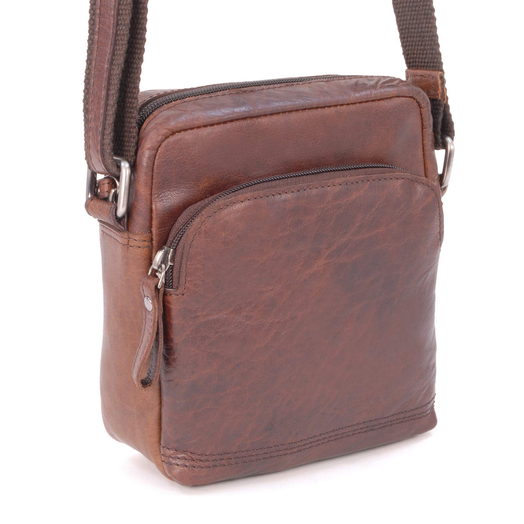 Ashwood Vera Pelle Vintage F-81 borsa a tracolla piccola in pelle