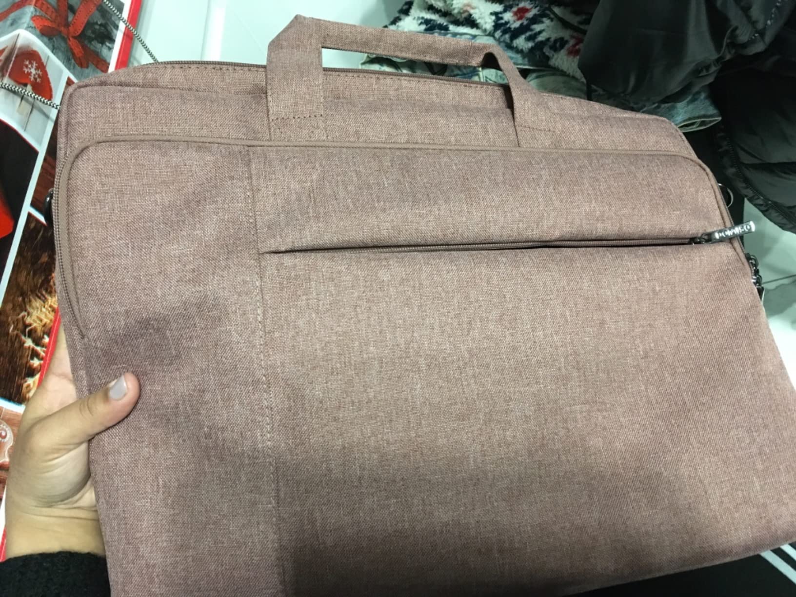Domiso Laptop Briefcase 17,3 pollici borsa laptop Rosa impermeabile