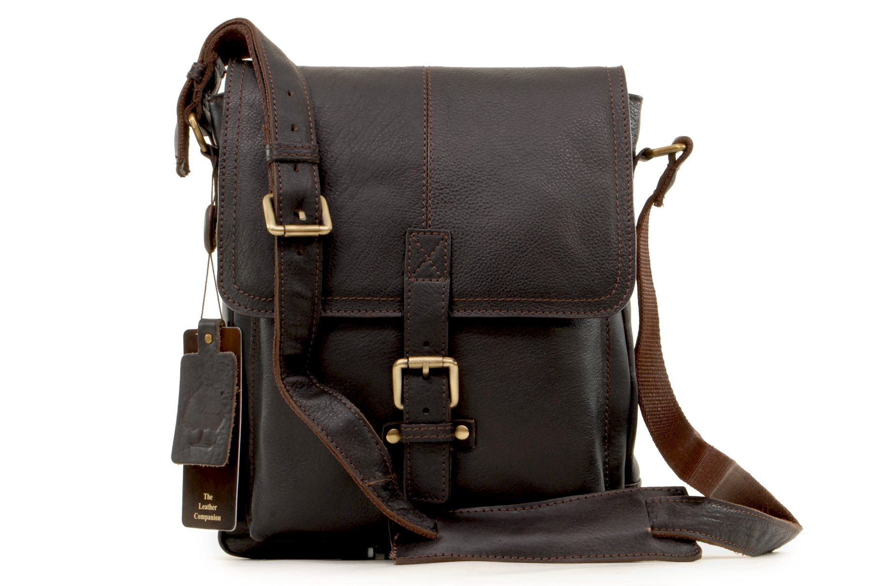 Ashwood Benjamin borsa messenger in pelle full grain