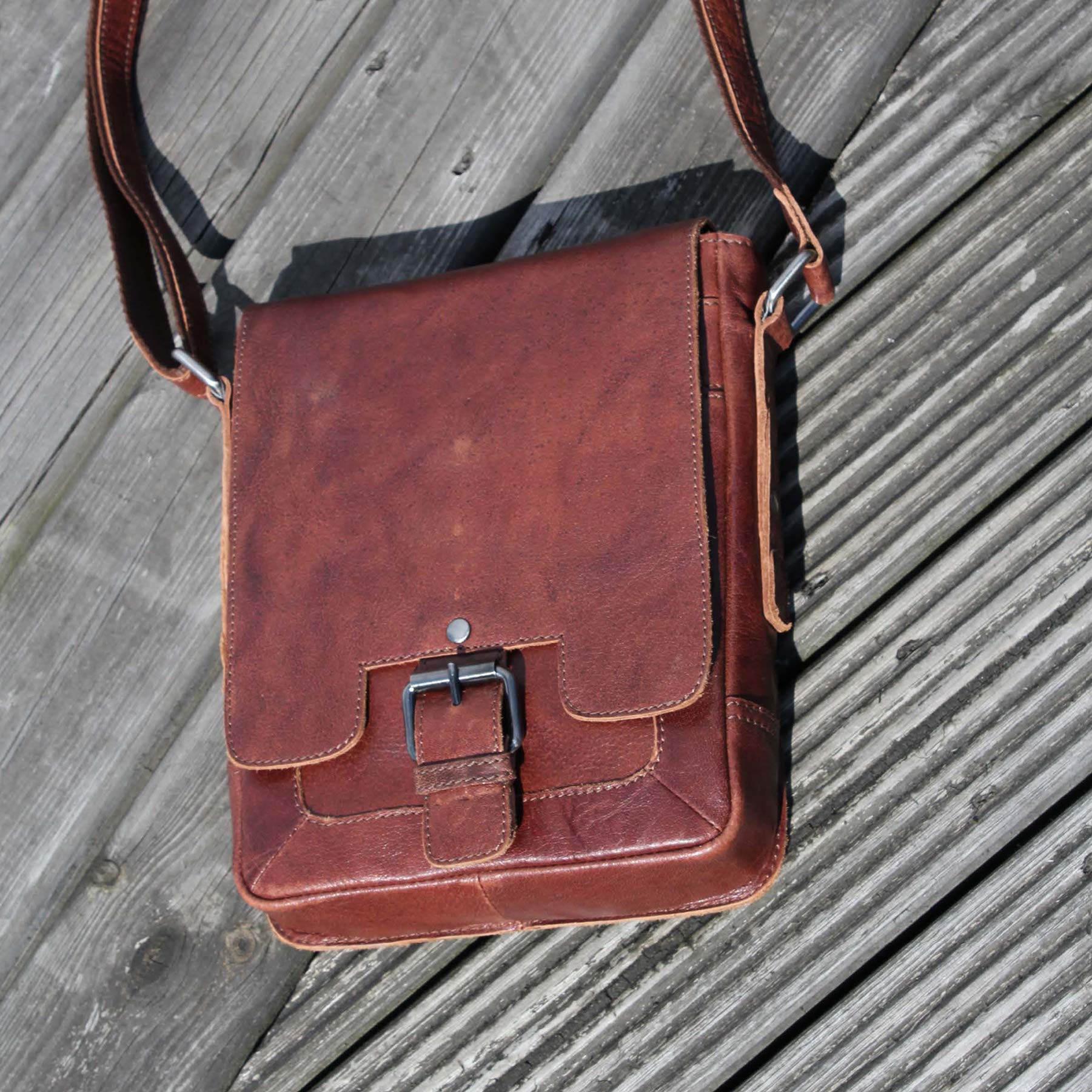 Ashwood Man Bags & Briefcases 8341 borsa a tracolla A5 in pelle
