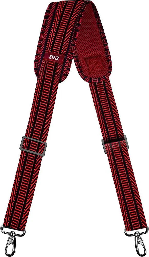 ZINZ Shoulder Pads Tracolla Universale 57" tracolla nero rosso S imbottita