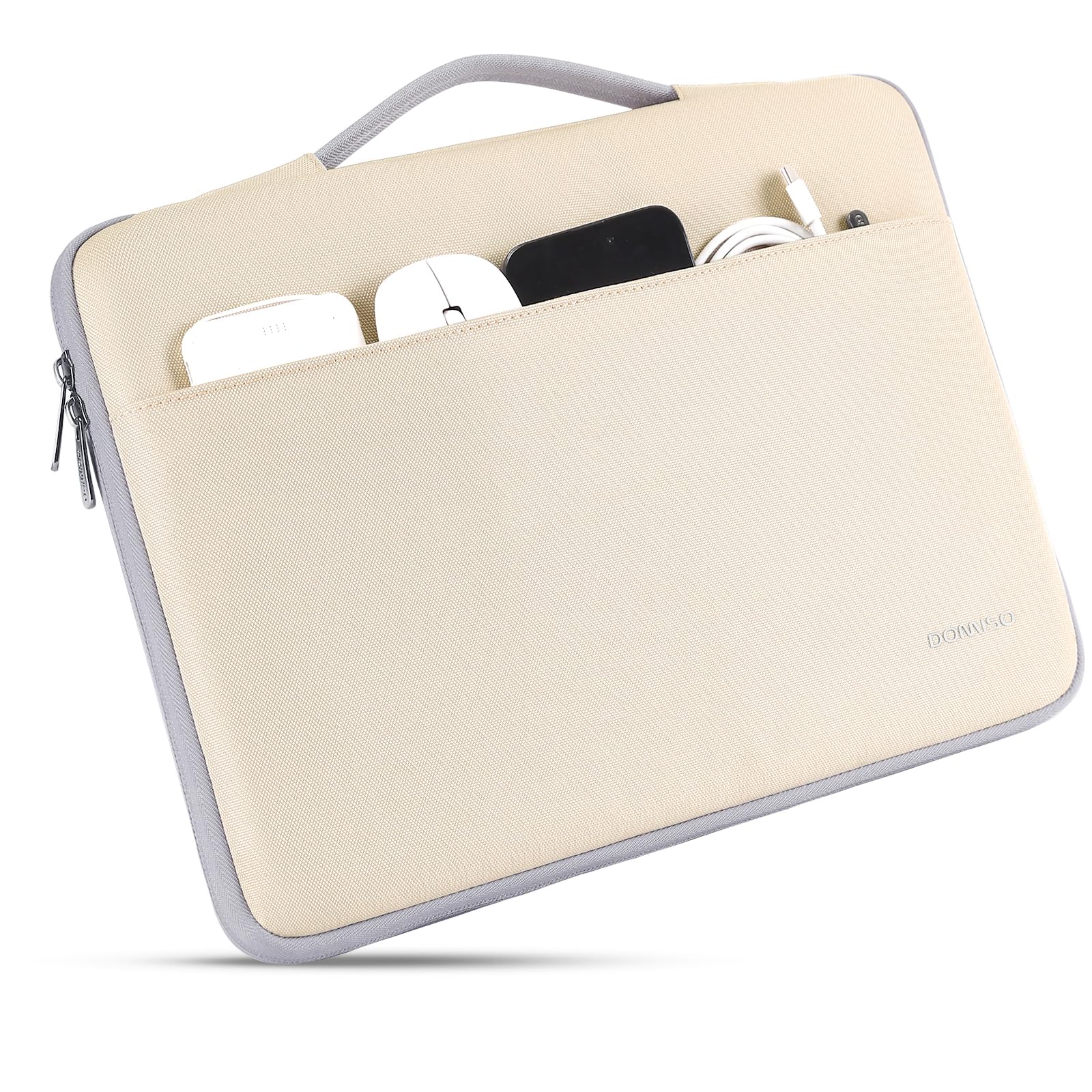 Domiso Laptop Sleeve 17,3 Pollici custodia laptop beige antiurto