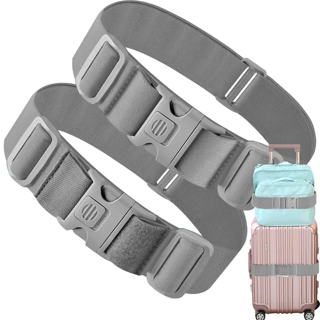ZINZ Luggage Straps cinghie valigia elastiche grigie 2 pezzi