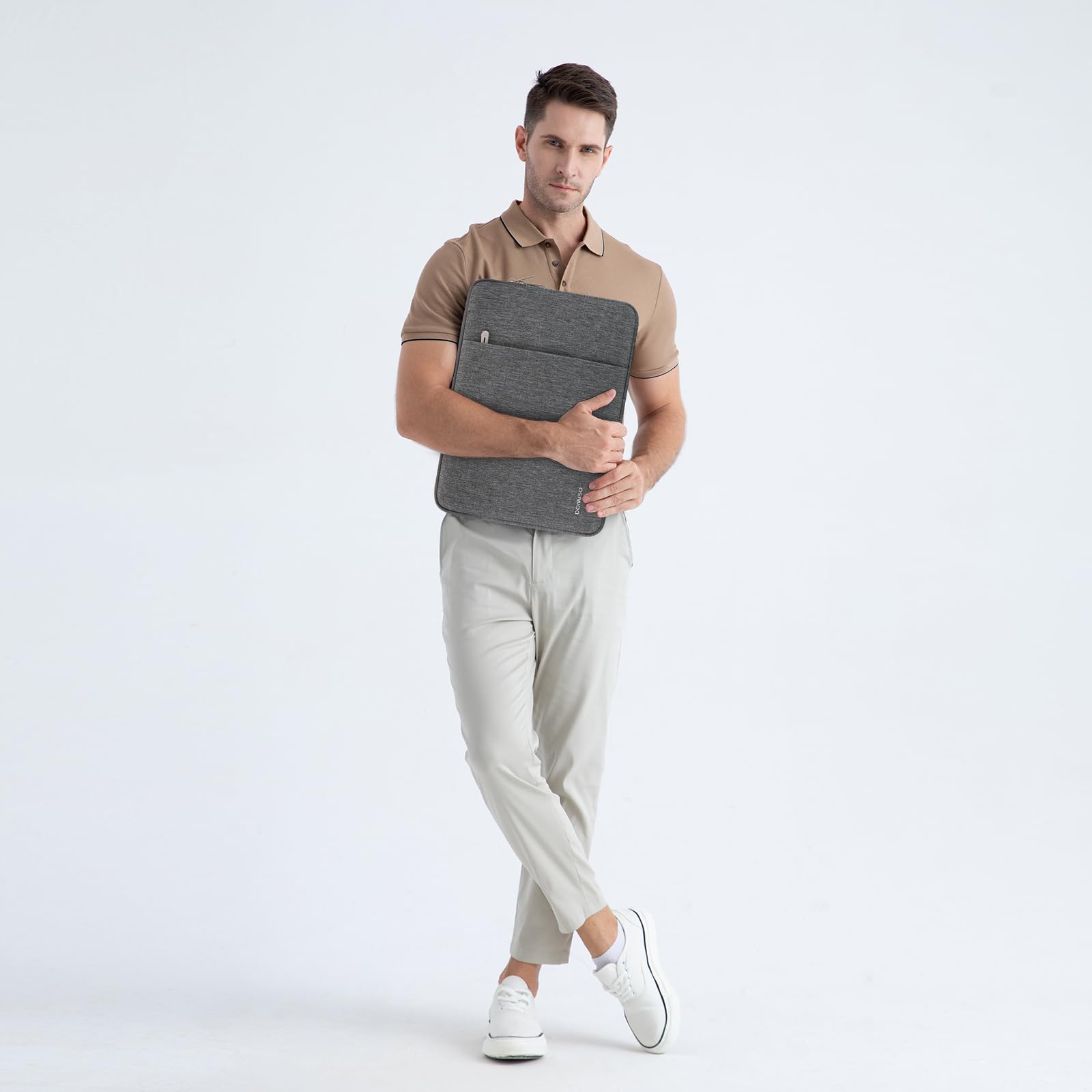 Domiso Laptop Sleeve 17,3 pollici custodia grigia impermeabile