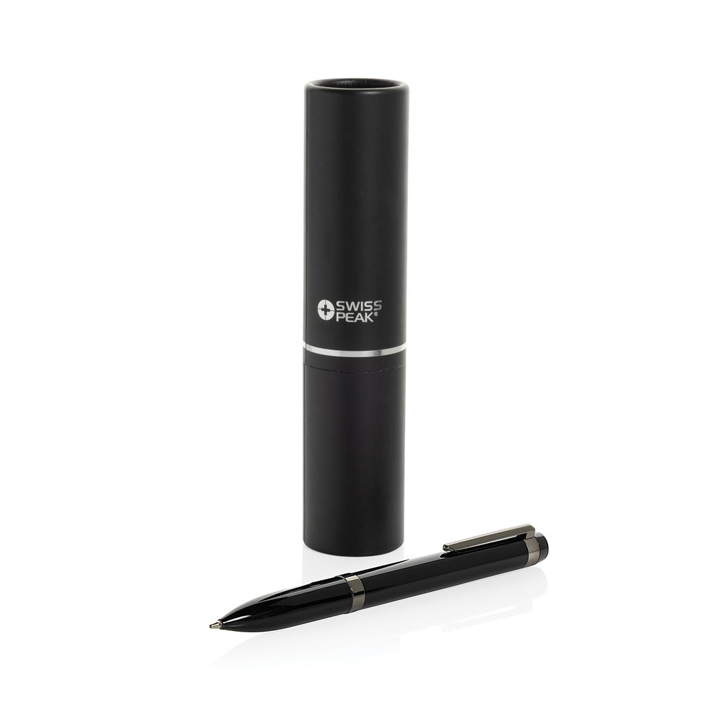 Swiss Peak Ufficio & Scrittura OSLO Deluxe penna a sfera nera, 1 pezzo acciaio RCS