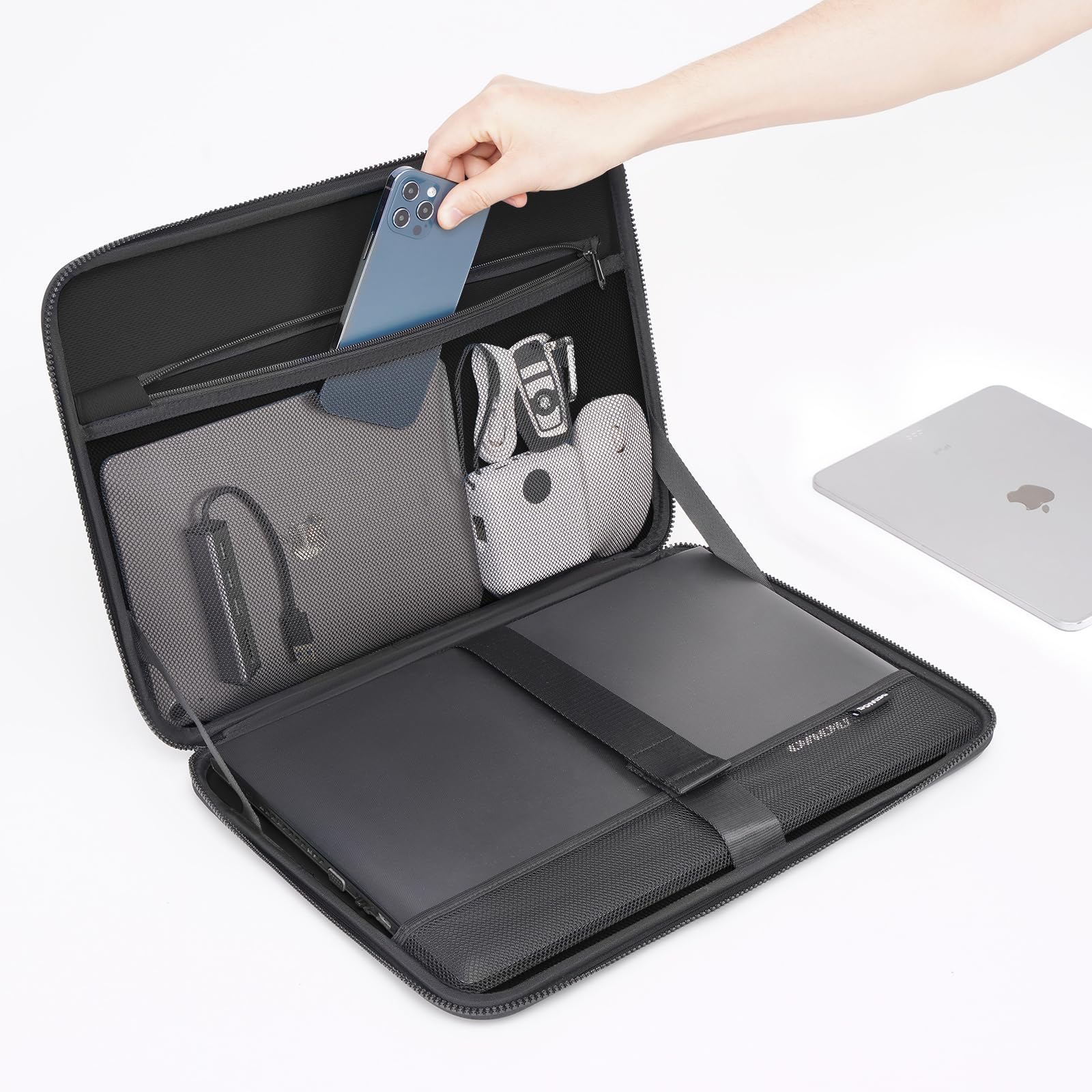 Domiso EVA Laptop Bag 17,3 Pollici custodia blu scuro antiurto