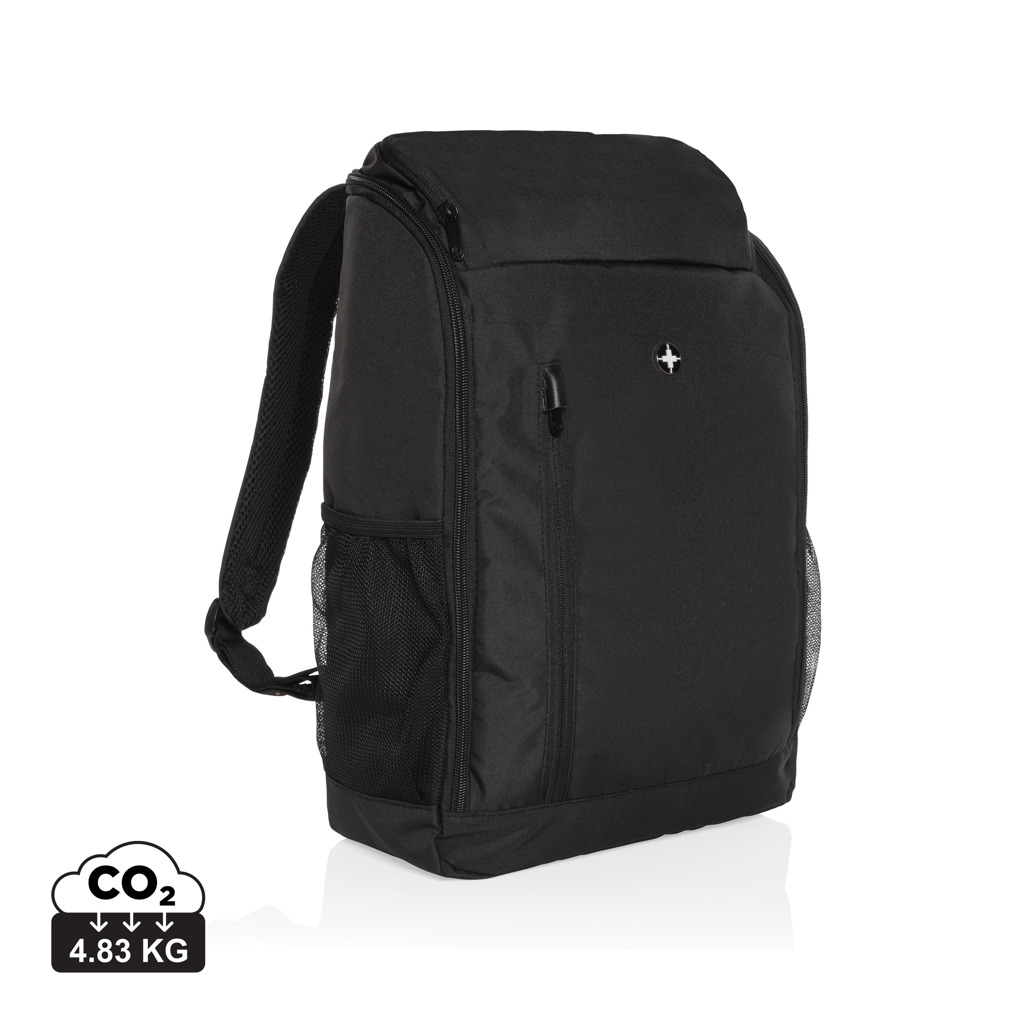 Swiss Peak Zaini Easy Access zaino PC 15,6″ nero riciclato