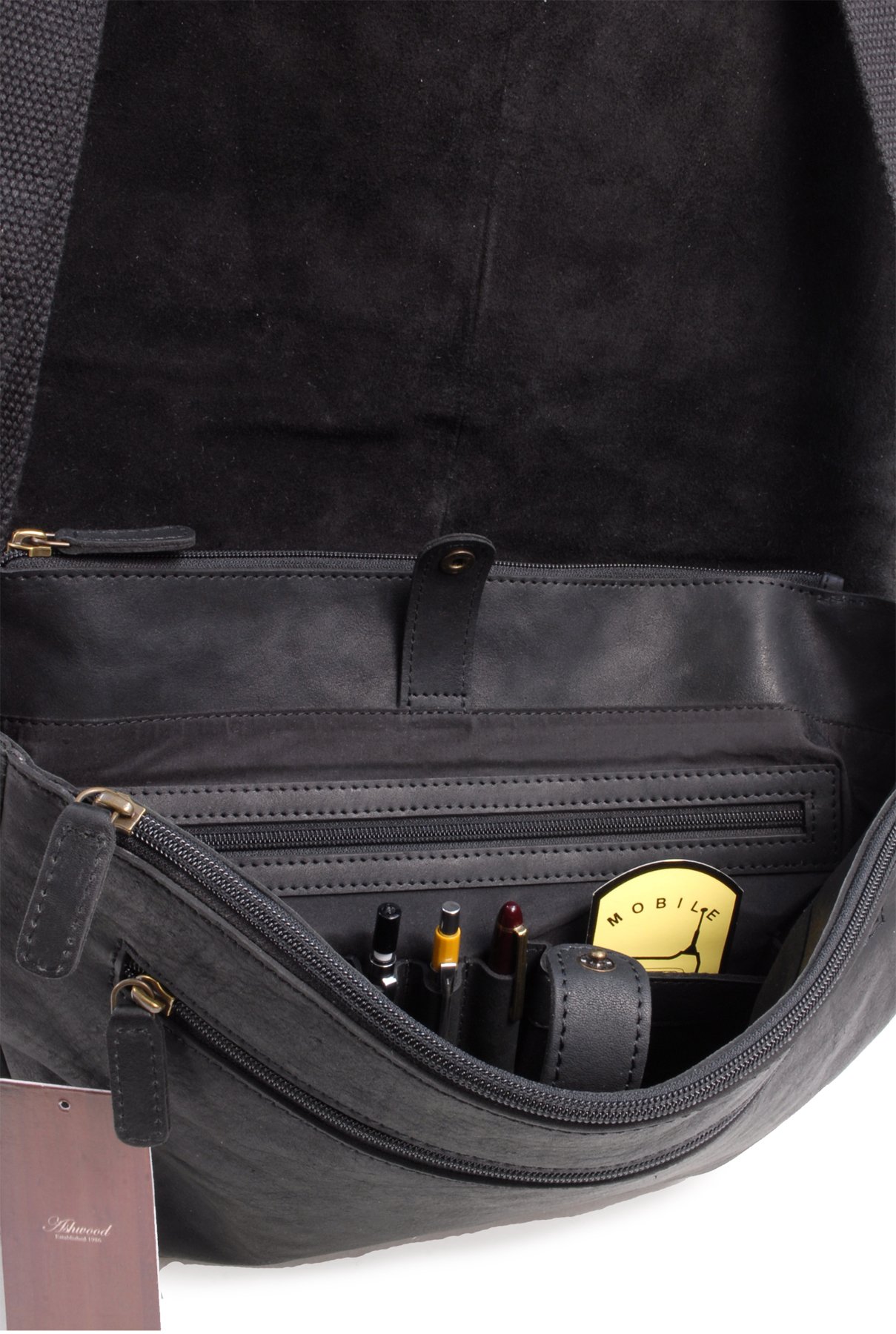 Ashwood Man Bags & Briefcases Pedro borsa messenger in pelle capiente