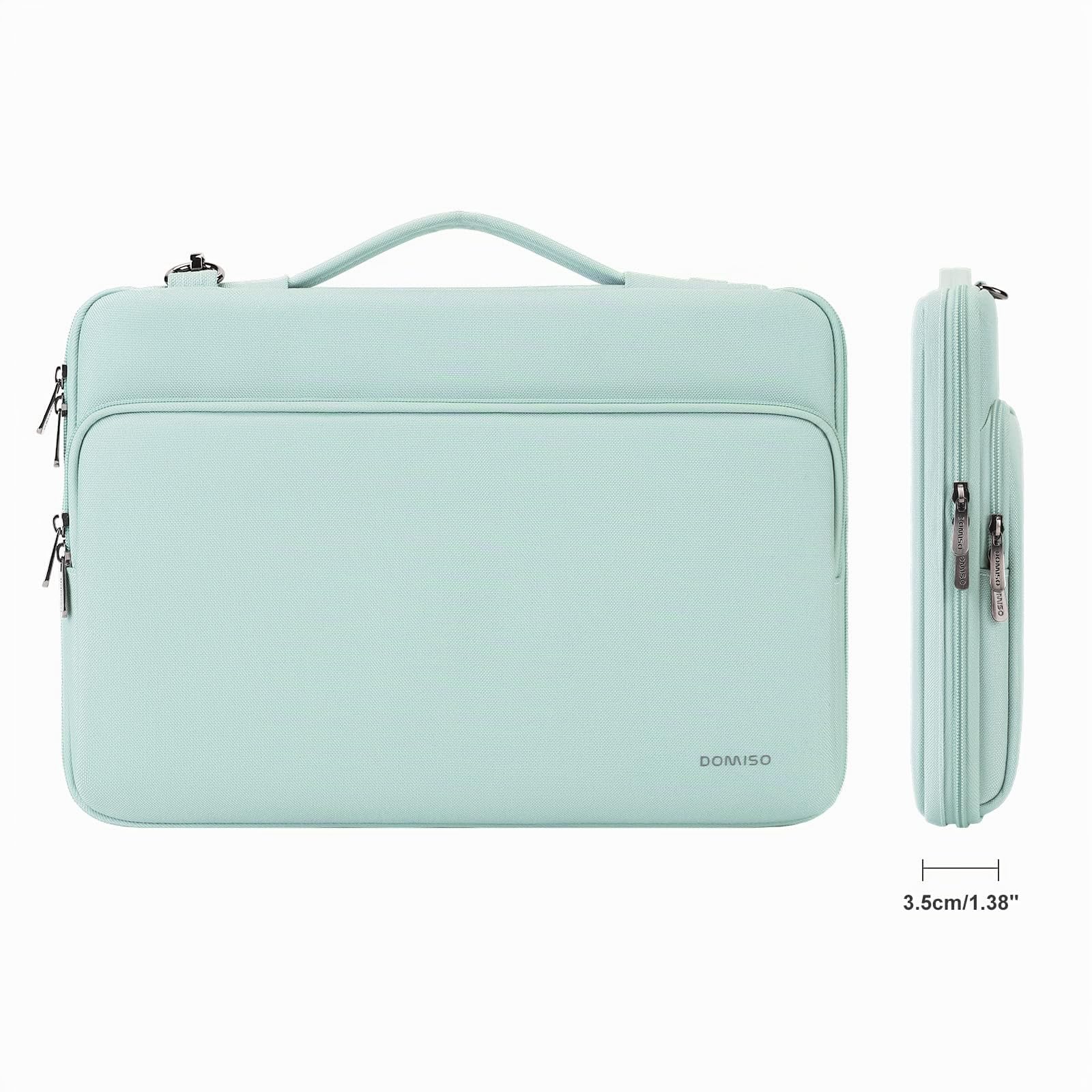 Domiso Laptop Sleeve 15,6 pollici custodia laptop Menta verde impermeabile