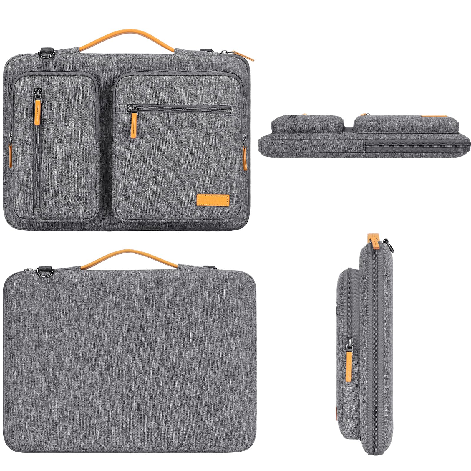 Domiso Laptop Briefcase 17,3 pollici borsa laptop grigia impermeabile