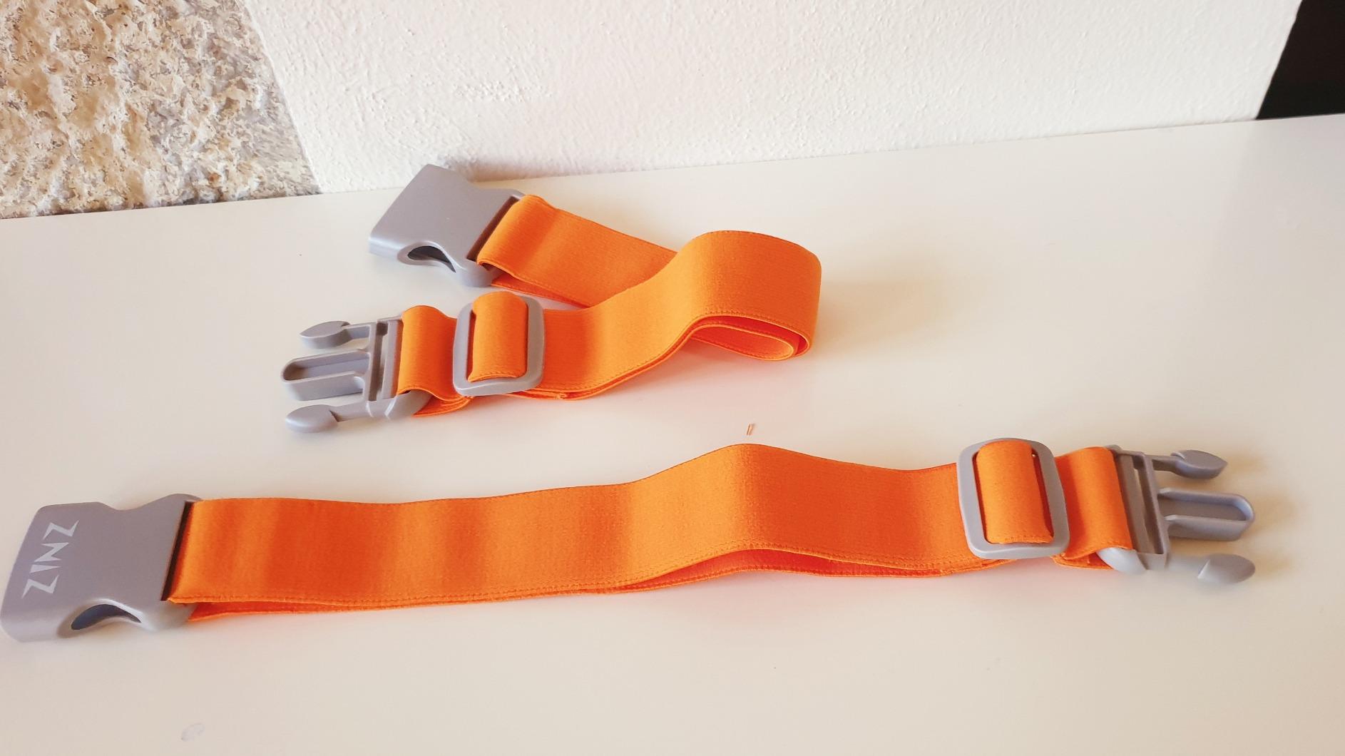 ZINZ Luggage Straps cinghie valigia elastiche arancioni 2 pezzi