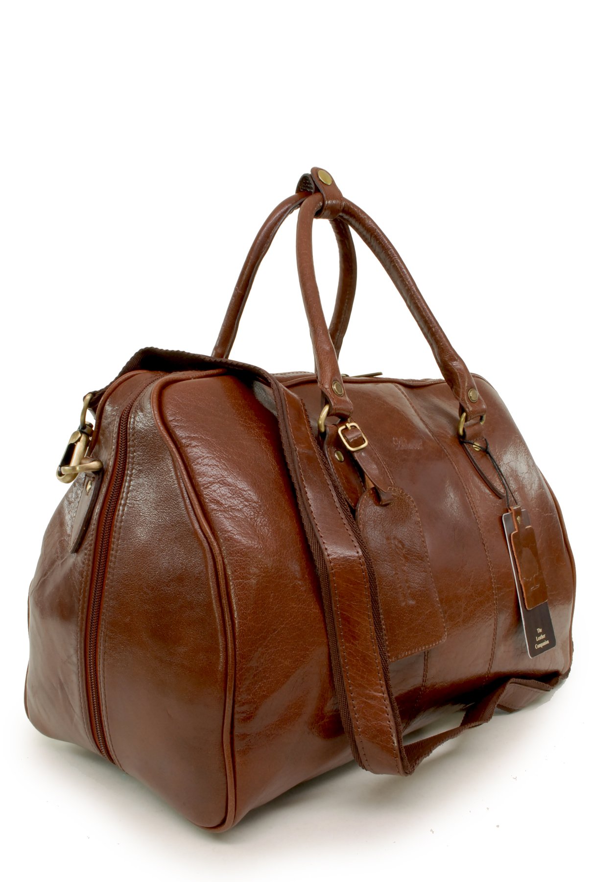 Ashwood Holdalls Harry borsone da viaggio in pelle castagna