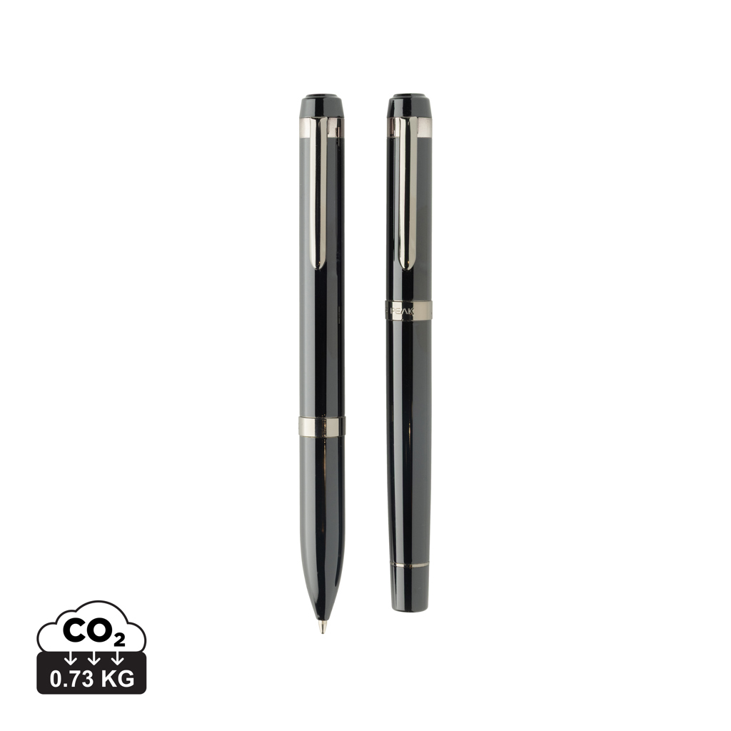 Swiss Peak Ufficio & Scrittura OSLO Deluxe set di penne in acciaio nero RCS
