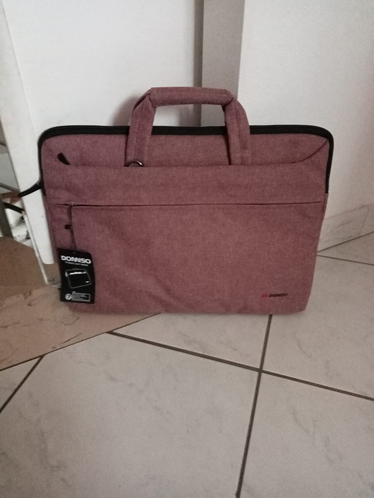 DOMISO Laptop Briefcase 17.3 Pollici borsa laptop rosa impermeabile