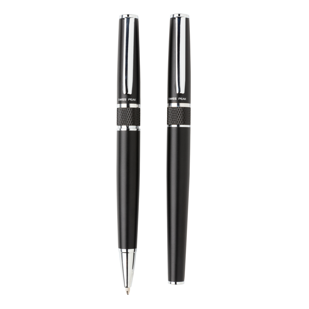 Swiss Peak Ufficio & Scrittura Set di penne Deluxe nero inchiostro blu