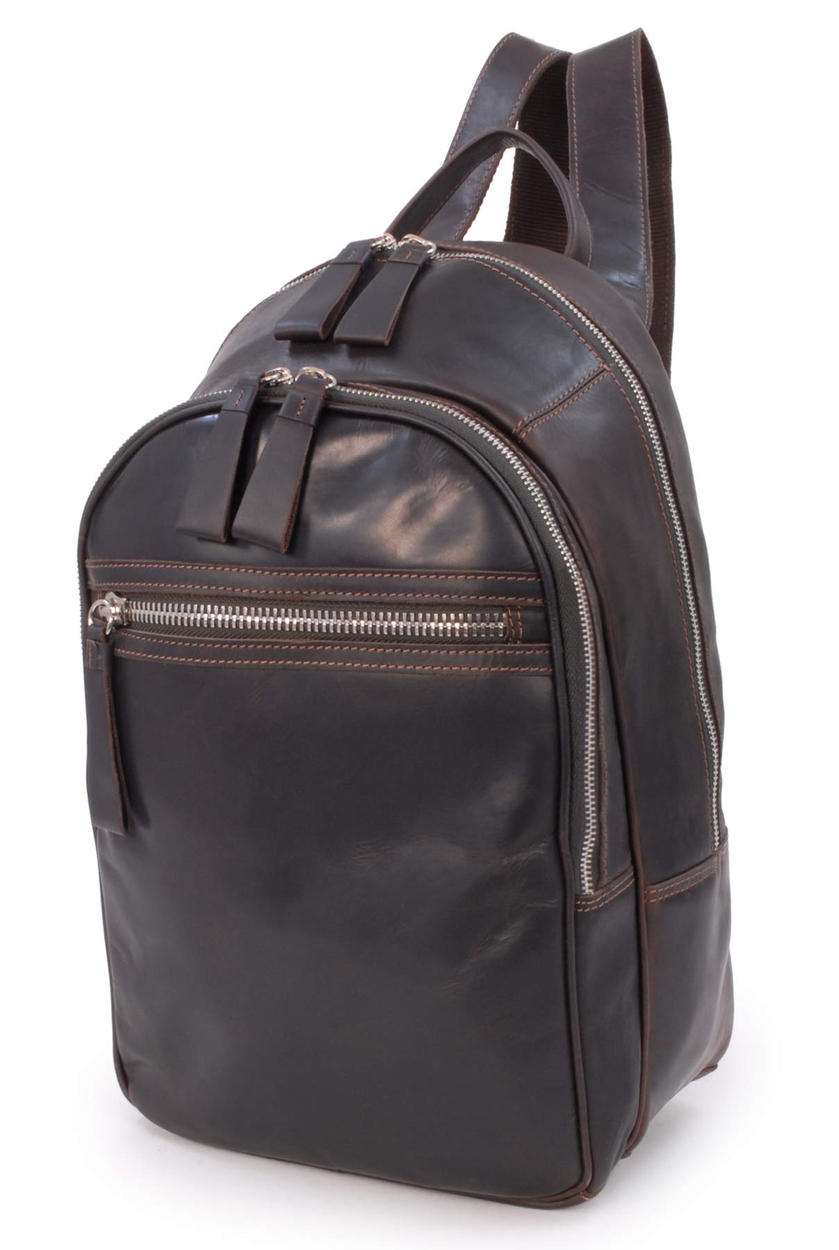 Ashwood Rucksacks 1663 zaino marrone in pelle con scomparto laptop