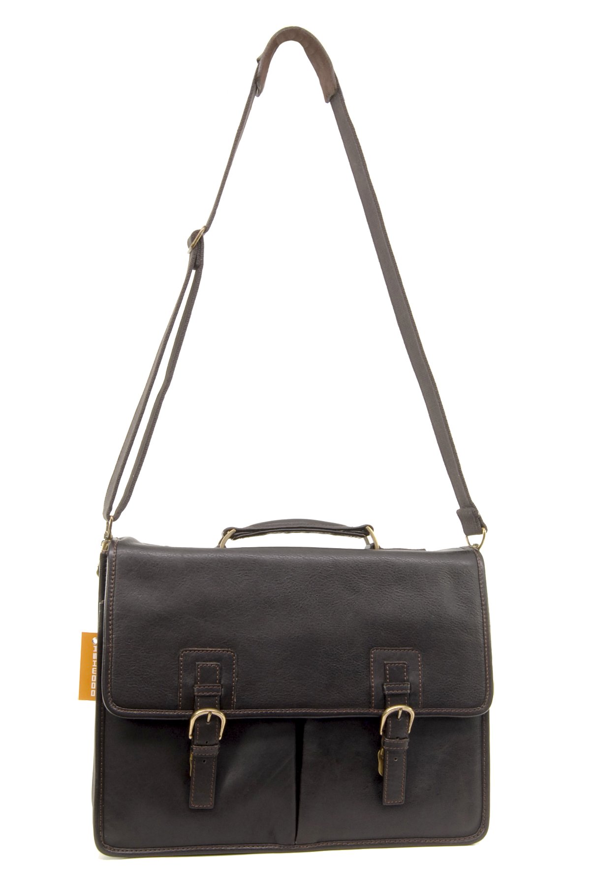 Ashwood Man Bags & Briefcases Gareth borsa laptop marrone 15,5 pollici