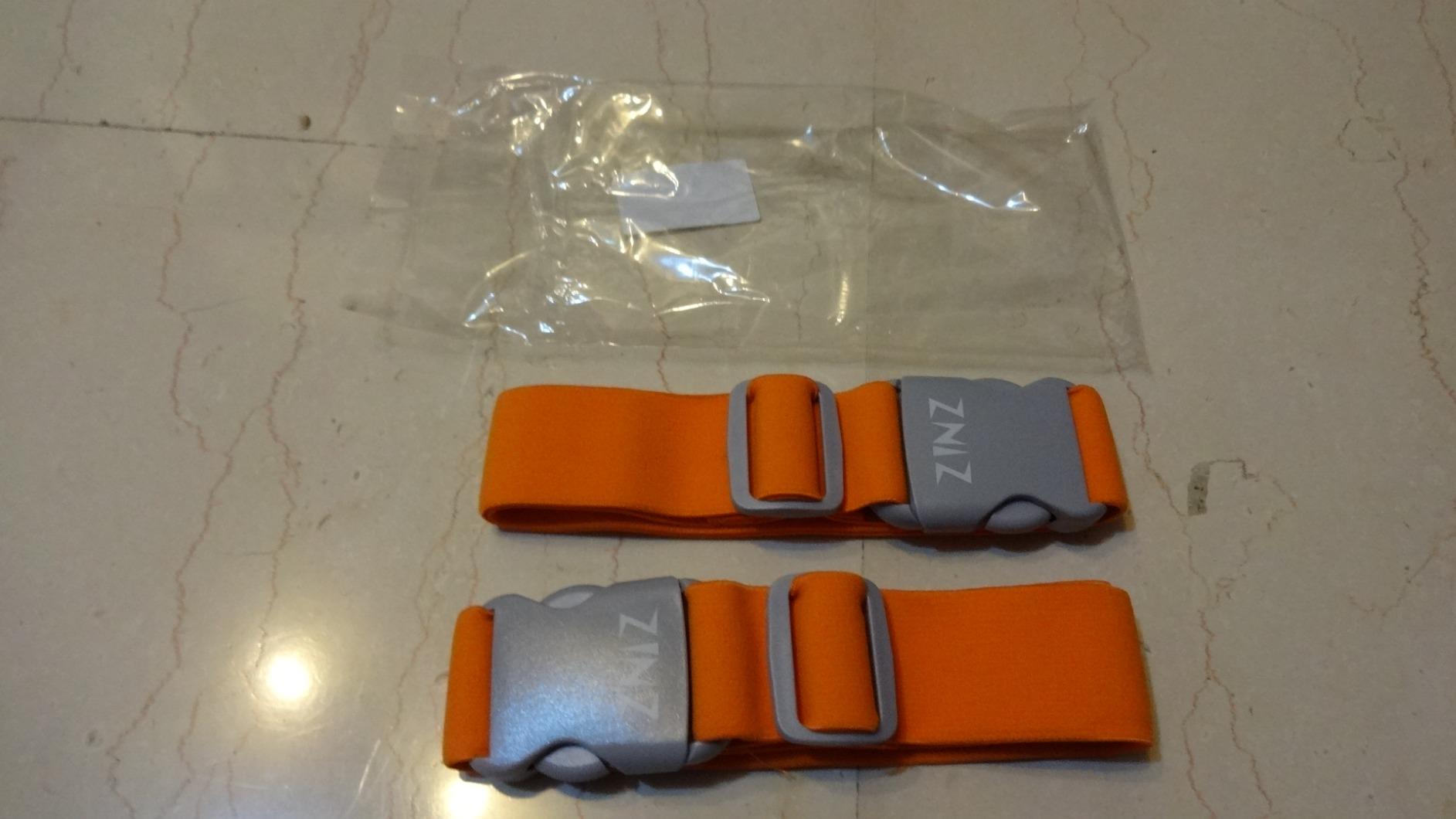 ZINZ Luggage Straps cinghie valigia elastiche arancioni 2 pezzi