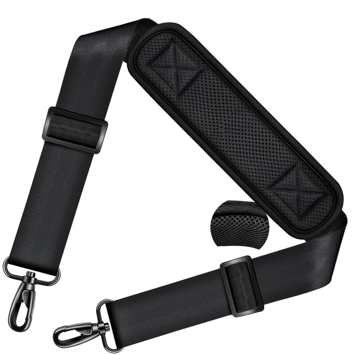 ZINZ Shoulder Pads tracolla 78 pollici nera imbottita