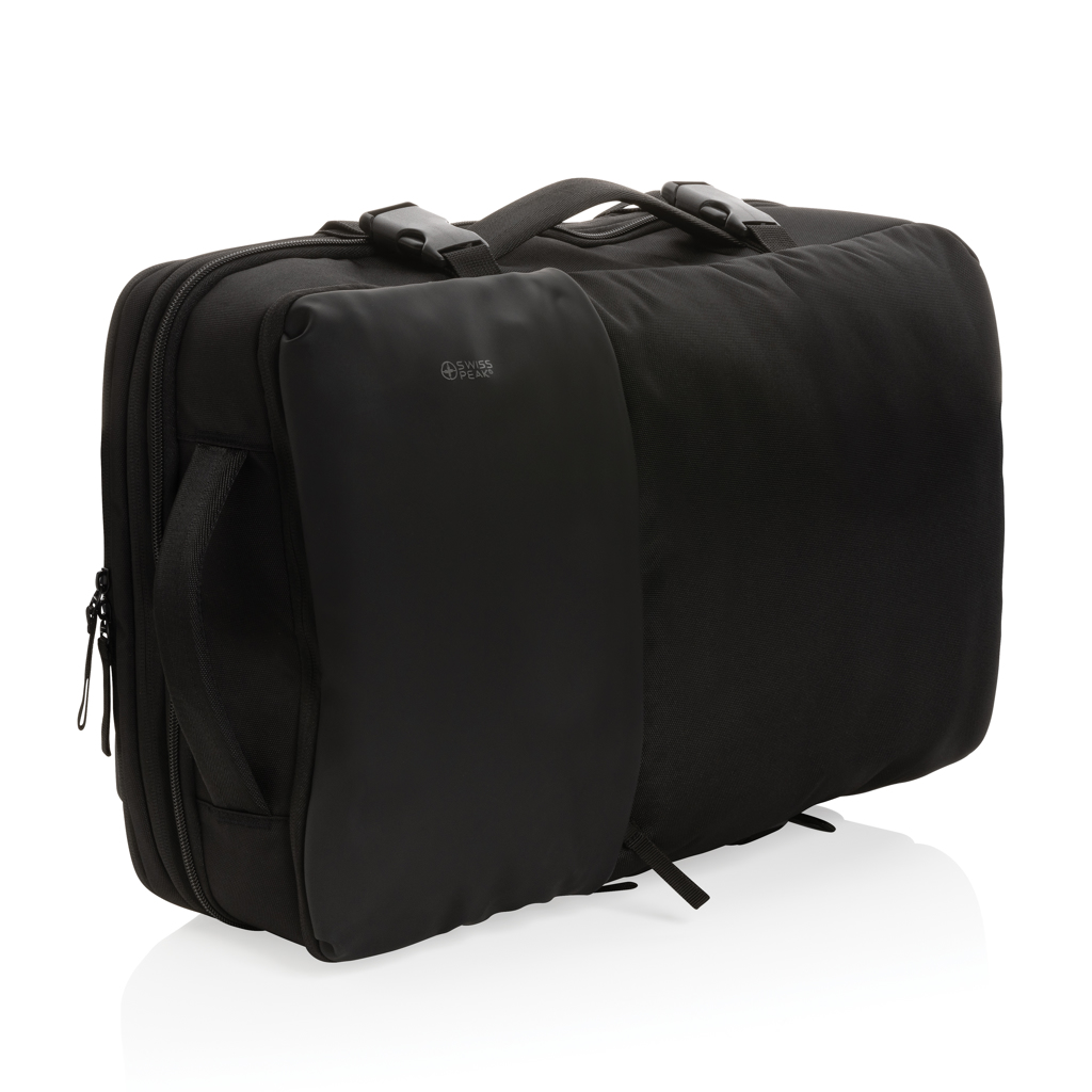 Swiss Peak Borse weekend Zaino weekend espandibile AWARE rPET 15,6″ nero