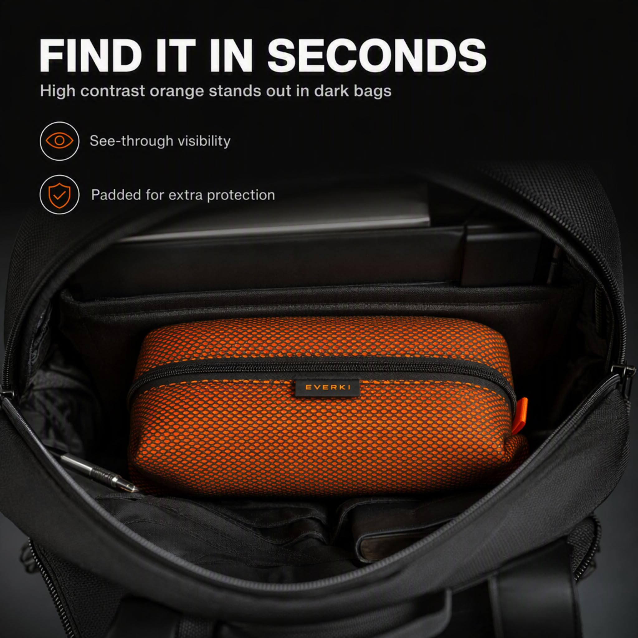 EVERKI Custodie per Portatile Pouch custodia accessori arancione in rete