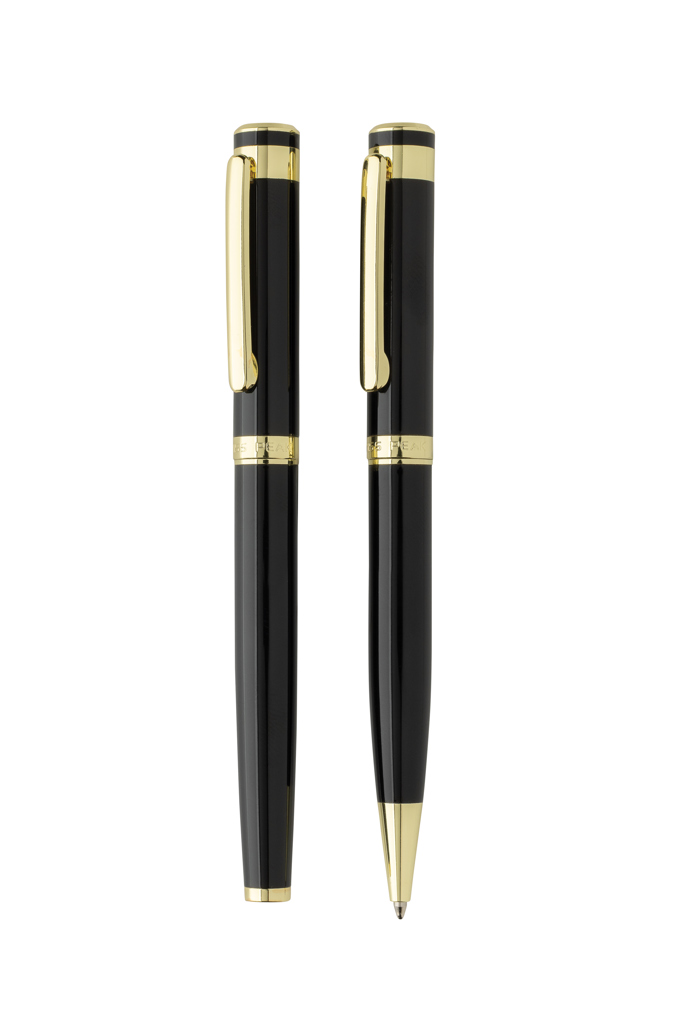 Swiss Peak Ufficio & Scrittura Luca set di penne nero in ottone riciclato