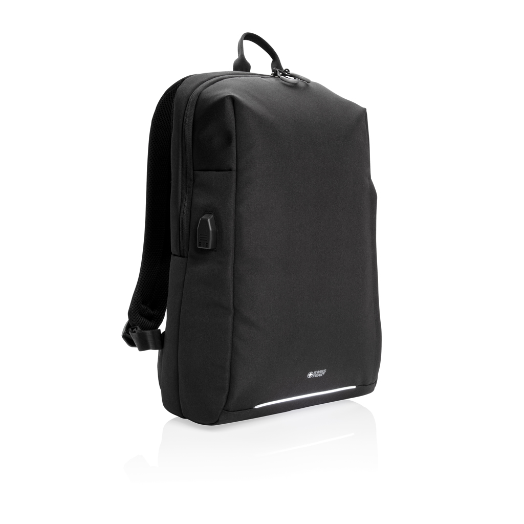 Swiss Peak Zaini zaino porta PC RFID USB A AWARE nero 15,6″