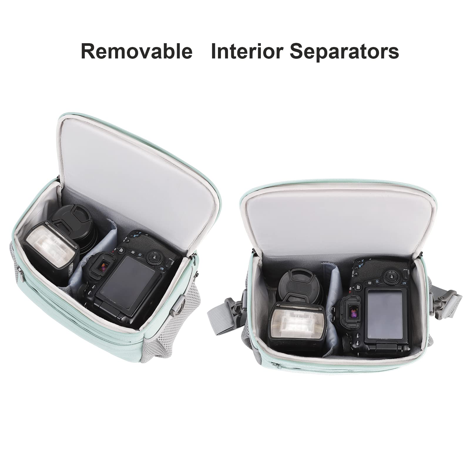 DOMISO DSLR Camera Bag borsa fotocamera verde menta impermeabile
