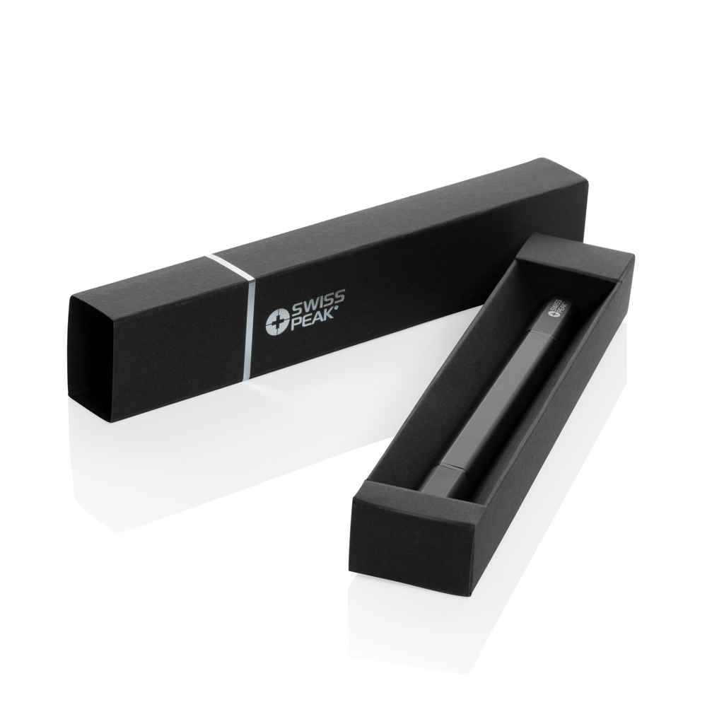 Swiss Peak Ufficio & Scrittura Storm penna doppia nera in alluminio riciclato RCS