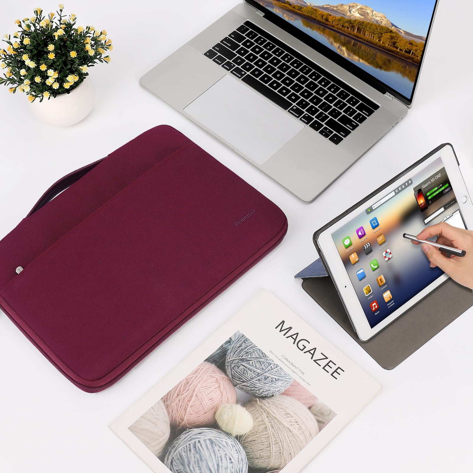 Domiso Laptop Sleeve LP09 custodia laptop 17,3 pollici grigio scuro