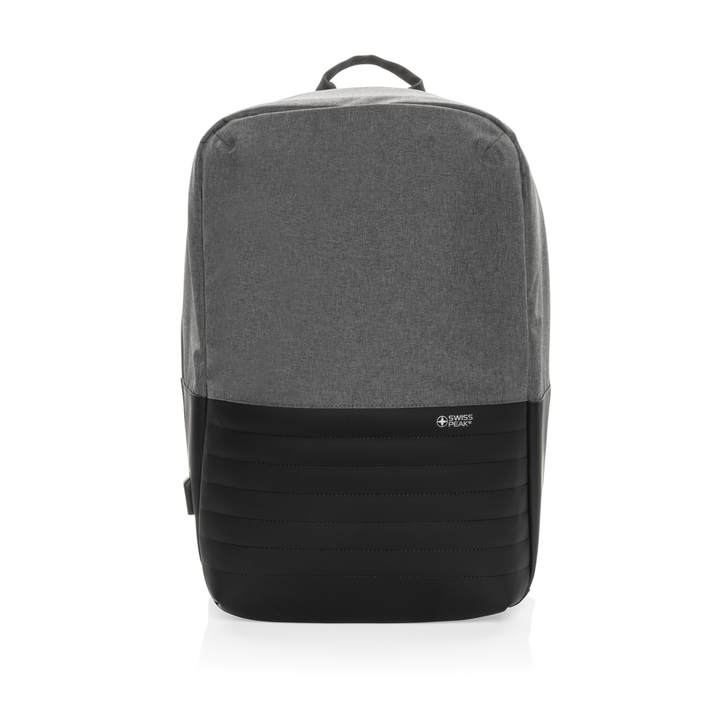 Swiss Peak Zaini AWARE™ RFID zaino porta PC 15.6″ grigio antitaccheggio